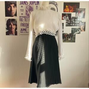 Mad Men / Gothic Romance Vintage 1960s/70s Elinor Gay Original Dress size small